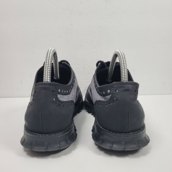 Cole Haan Zerogrand Men's Black Gray Wingtip Oxford Shoes C26233 US Size 8.5M - Picture 4 of 8